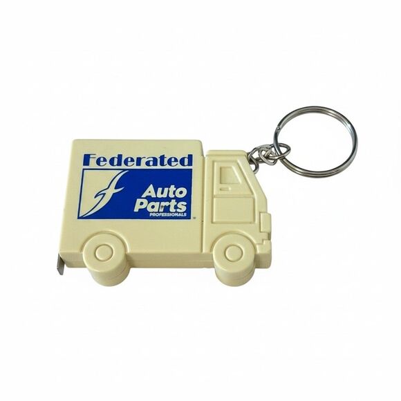 Vintage Federated Auto Parts Keychain Tape Measure 3ft Truck Key Ring Promo Ad - Picture 6 of 10